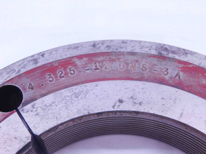 4.325 12 UNS 3A AN22 LOCKNUT THREAD RING GAGE NO GO ONLY P.D. = 4.2659 AN 22 - DW36867SLW