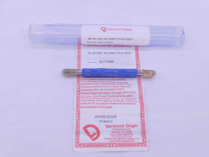 NEW 5 40 UNC 3B VERMONT THREAD PLUG GAGE #5 .125 GO NO GO P.D.'S = .1088 & .1113 - DW36894VTG