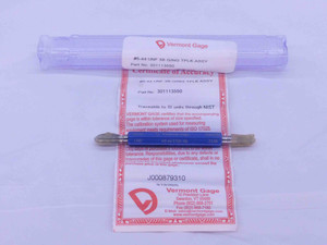 NEW 5 44 UNF 3B VERMONT THREAD PLUG GAGE #5 .125 GO NO GO P.D.'S = .1102 & .1126 - DW36896VTG