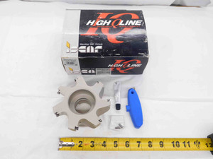 ISCAR 5" O.D. FACE MILL HM390 FTD D5.00-7-1.5-15 1 1/2 PILOT 5/8 KEY 7 POCKETS - DM2390BM5