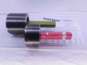 CERTIFIED 4" 6 UN 2A SET THREAD PLUG GAGE 4.0 GO NO GO P.D.'S = 3.8887 & 3.8788 - DW36932TLC