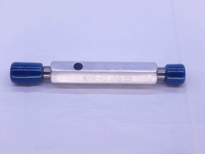9/16 40 UNS 2B THREAD PLUG GAGE .5625 GO NO GO P.D.'S = .5463 & .5504 CHECK - DW36968CL5