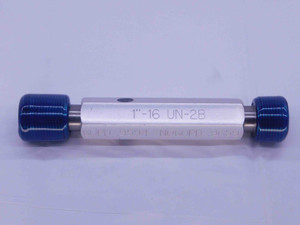 1" 16 UN 2B THREAD PLUG GAGE 1.0 1.00 1.000 GO NO GO P.D.'S = .9594 & .9659 - DW36997CL5