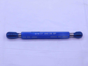 5/16 27 UNS 2B BEFORE PLATE THREAD PLUG GAGE .3125 GO NO GO PD'S = .2890 & .2935 - DW37014CL5