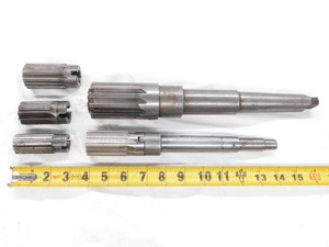5pcs LOT HSS SHELL REAMERS & ARBORS MORSE TAPER #4 MT4 3/4 SHANK 1 - 2 1/16 O.D. - DM2437LVR