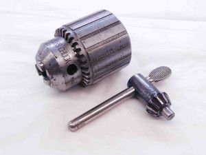 JACOBS 34 DRILL CHUCK 0-1/2", 0-13mm CAP JACOBS TAPER #6 JT6 W/ KEY MADE IN USA - NS1731BT4