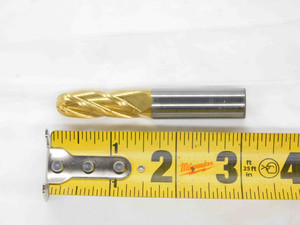 NEW METAL REMOVER 1/2 O.D. TiN BALL NOSE HSS END MILL 4 FL 1330-2352 .5 Q28511-1 - DCT-DM2476
