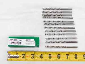12PCS PTD 7/32 O.D. HSS JOBBER LENGTH TWIST DRILL BIT R10P 2 5/8 LOC .2187 2.625 - DCT-DM2478