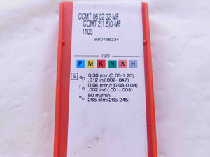 10pcs NEW SANDVIK CCMT 06 02 02-MF 1105 CARBIDE INSERTS CCMT 2(1.5)0-MF - DCT-NS1773