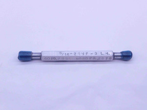 5/16 24 NF 3 LEFT HAND THREAD PLUG GAGE .3125 GO NO GO P.D.'S = .2854 & .2878 - DW37042OB5