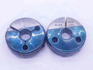 11/16 18 UNS 2A SPECIAL THREAD RING GAGES .6875 GO NO GO P.D.'S = .6490 & .6453 - DW37073LVR