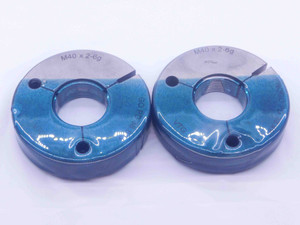 M40 X 2 6g VERMONT THREAD RING GAGES 40 2.0 GO NO GO P.D.'S = 38.663 & 38.493 - DW37080LVR