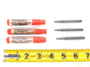 3pcs ACCUPRO 1/8 OD 5 DEGREE TAPERED CARBIDE END MILLS 1/4 SHANK 3 FL 02257541 - DM2503SLW