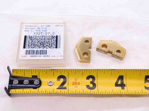 2pcs AMEC 132T-27.5 SERIES #2 T-A 27.5mm TiN HSS SPADE DRILL INSERTS MADE IN USA - DCT-NS1835