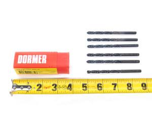 6PCS DORMER 7/32 O.D. BLACK OXIDE HSS AIRCRAFT TWIST DRILL BIT .2187 TYPE B - DCT-DM2519