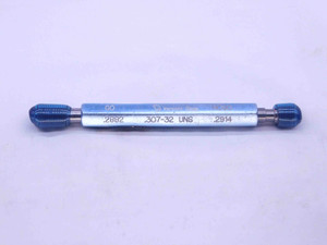 .307 32 UNS VERMONT THREAD PLUG GAGE .3070 GO NO GO P.D.'S = .2882 & .2914 CHECK - DW37201CT4