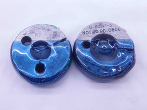0 80 NF 3 THREAD RING GAGES #0 .060 .0600 GO NO GO P.D.'S = .0519 & .0506 UNF-3 - DW37239SLW