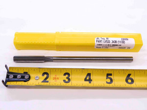 NEW 0.3438 O.D. HSS CHUCKING REAMER 6 FLUTE .3438 ONSIZE 11/32 MADE IN USA - NS2249LAI