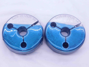 9/16 20 UNJS 3A THREAD RING GAGES .5625 GO NO GO P.D.'S = .5300 & .5268 UNJ - DW37292CN5