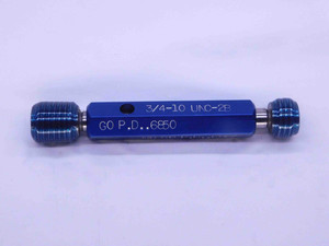 3/4 10 UNC 2B LEFT HAND THREAD PLUG GAGE .75 GO NO GO P.D.'S = .6850 & .6927 - DW37361CT5