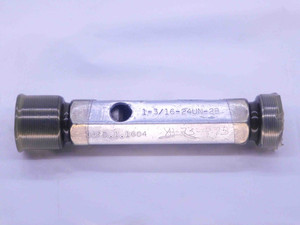 1 3/16 24 UN 2B THREAD PLUG GAGE 1.1875 GO NO GO P.D.'S = 1.1604 & 1.1660 CHECK - DW37373CQ5