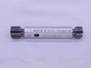 M20 X 1.5 6H METRIC PREPLATE THREAD PLUG GAGE 20 GO NO GO P.D.'S = .7499 & .7573 - DW37374CQ5