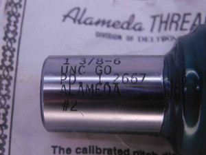 NEW 1 3/8 6 UNC THREAD PLUG GAGE 1.375 1.3750 GO ONLY P.D. = 1.2667 2B OR 3B - DW37461SLW