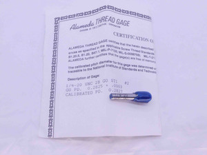 NEW 1/4 20 UNC 2B STI HELICOIL THREAD PLUG GAGE .25 GO ONLY P.D. = .2825 2B 3B - DW37477SLW