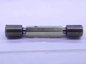 1 1/8 24 UNS 3A SET THREAD PLUG GAGE 1.125 GO NO GO P.D.'S = 1.0979 & 1.0947 - DW37487CQ5