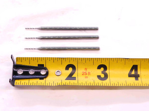 NEW 3 PCS ACCUPRO 3/64 O.D. 3/8 LOC BALL NOSE CARBIDE END MILL 1/8 SHANK 3 FLUTE - NS2059CG5