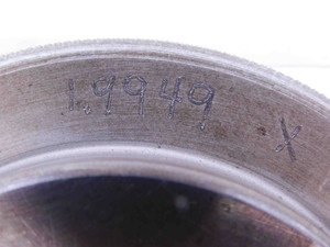 1.9949 CLASS X MASTER PLAIN BORE RING GAGE 2.0000 -.0051 UNDERSIZE 2.0 50.670 mm - NS2090SLW