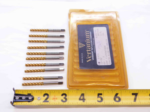 10pcs NEW VERTANIUM 10 32 NF H3 HSS TiN COATED BOTTOMING TAP 3 SPIRAL FLUTE .190 - DCT-NS2139