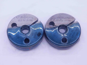M12 X 1.5 6g PREPLATE THREAD RING GAGES 12 GO NO GO P.D.'S = 10.922 & 10.782 - DW37544CQ5