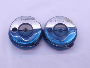 6 48 UNS 2A THREAD RING GAGES #6 .138 .1380 GO NO GO P.D.'S = .1237 & .1212 - DW37550CQ5