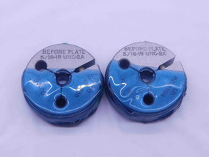 5/16 18 UNC 2A BEFORE PLATE THREAD RING GAGES .3125 GO NO GO PDS= .2735 & .2704 - DW37575CQ5