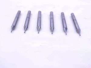6pcs NEW GARR 1/32 O.D. 3/32 LOC CARBIDE END MILL 1/8 SHANK 3 FLUTE 12010 .03125 - DCT-NS2183