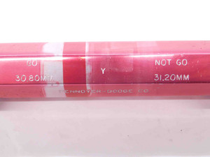 30.800 & 31.200 CL Y mm PIN PLUG GAGE GO NO GO 31.000 -.200 31 1.2126 - NS2202SLW