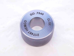 .7540 CLASS XX MASTER PLAIN BORE RING GAGE .7500 +.0040 OVERSIZE 3/4 19 mm .754 - NS2225SLW