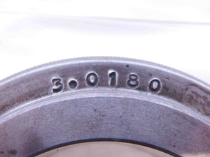 3.0180 CL XX MASTER PLAIN BORE RING GAGE 3.0156 +.0024 3 1/64 76.657 mm 3.018 - NS2235SLW