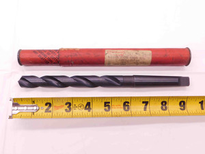CLEVELAND 43/64 O.D. HSS TWIST DRILL BIT MORSE TAPER #2 SHANK 5" LOC .6718 MT2 - BR10729CT2