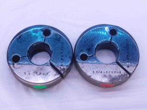 1 1/4 12 NF 2 THREAD RING GAGES 1.25 GO NO GO P.D.'S = 1.1959 & 1.1903 UNF-2 - DW37593CT5