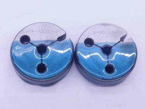 1/4 40 UNS 2A BEFORE PLATE THREAD RING GAGES .25 GO NO GO P.D.'S = .2309 & .2270 - DW37595CQ5