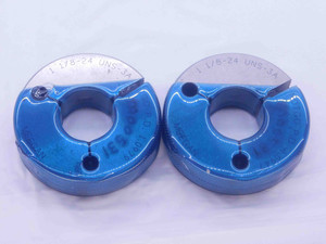 1 1/8 24 UNS 3A THREAD RING GAGES 1.125 1.1250 GO NO GO P.D.'S = 1.0979 & 1.0947 - DW37633CQ5