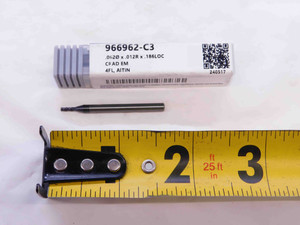 NEW HARVEY 1/16 O.D. AlTiN .012R CORNER RADIUS CARBIDE END MILL 966962-C3 .0625 - NS2297.CG5