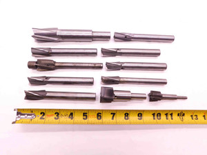 11pc LOT OF HSS STRAIGHT SHANK INTERCHANGEABLE PILOT COUNTERBORES MACHINIST CNC - BR10828LVR