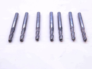 7pcs NEW 11/64 O.D. 3/4 LOC 2" OAL BALL NOSE HSS END MILL 0.185 SHANK 3 FL .1719 - DCT-NS2441