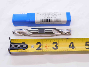 NEW NIAGARA 7/16 O.D. DOUBLE ENDED HSS END MILL 1/2 SHANK 2 FL 28142 .4375 - DCT-NS2442