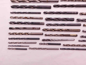 50 PLUS PIECE LOT OF HSS TWIST DRILL BITS VARIOUS SIZES AND TYPES CNC MACHINIST - BR10843CT2