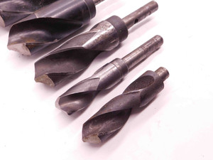 8pc LOT OF REDUCED SHANK / SILVER & DEMING HSS DRILL BITS VARIOUS SIZES CNC - BR10834AZ4