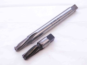 2pcs YANKEE 1/4 O.D. HSS PIPE REAMER SPIRAL 6 FLUTE .25 .2500 ONSIZE TAPER USA - NS2481LVR